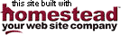 this site build with homestead - your web site company